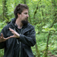 Director Adam Wingard on the set of Blair Witch. They shot in actual woods for over a month.